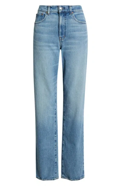 Madewell The Tall Longline Straight Leg Jeans In Blue