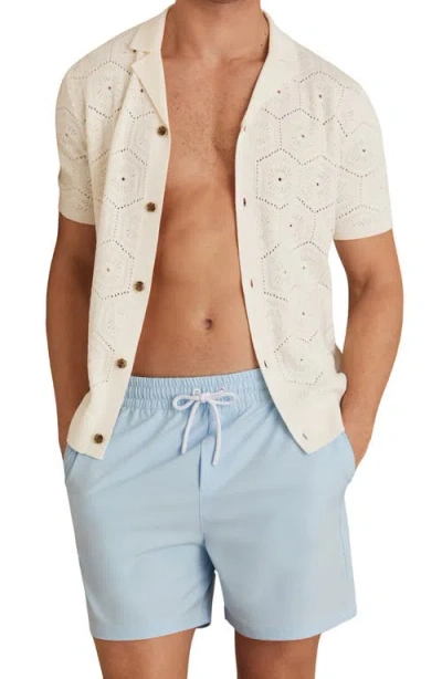 Reiss Cliff Water Resistant Swim Trunks In Blue