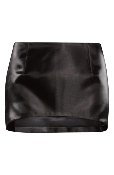 Kim Shui Satin Miniskirt In Black