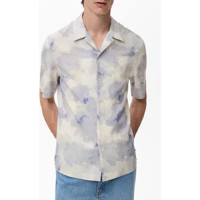 Mango Printed Bowling Shirt In Animal Print