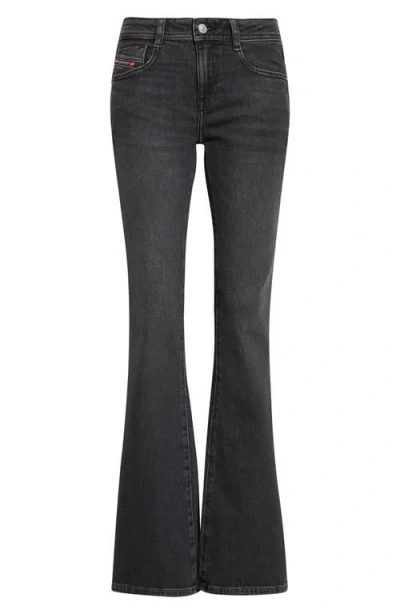 Diesel Blue Bootcut Mid Rise Jeans In Black