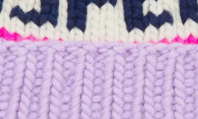 Lele Sadoughi Aspen Faux Fur Pompom Merino Wool Beanie In Multi