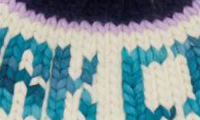 Lele Sadoughi Park City Faux Fur Pompom Merino Wool Beanie In Multi