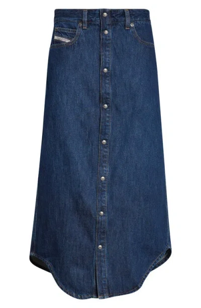 Diesel ® De-ard Denim Midi Skirt In Blue