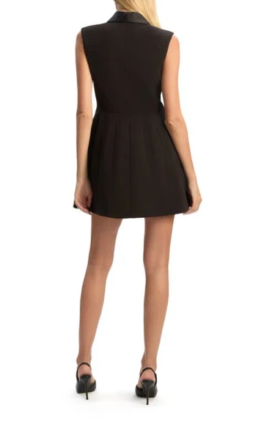 Bardot Destene Satin & Crepe Cocktail Dress In Black