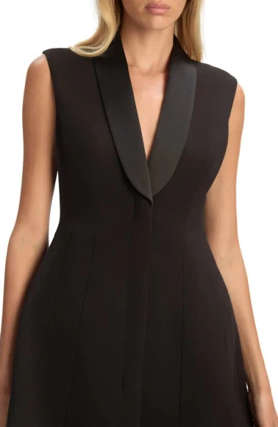 Bardot Destene Satin & Crepe Cocktail Dress In Black