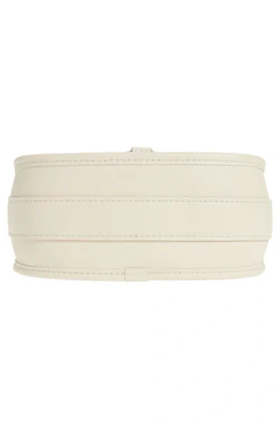 Burberry Mini B Clip Leather Crossbody Bag In White