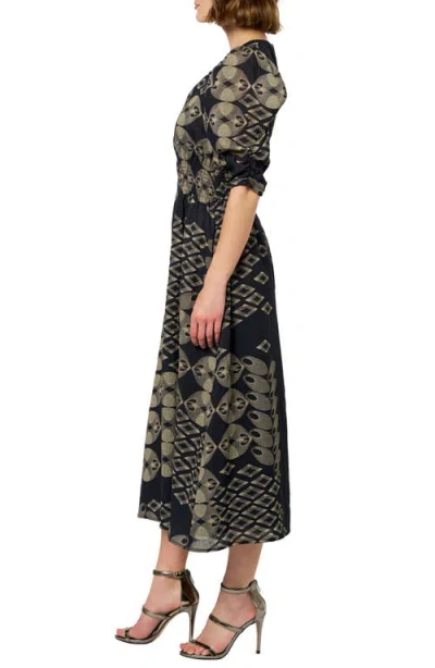 Ciebon Biarritz Abstract Mixed Print Dress In Multi