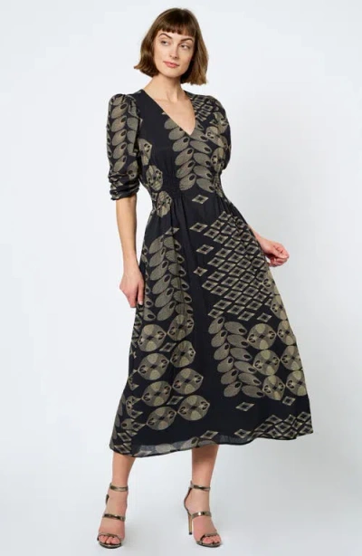 Ciebon Biarritz Abstract Mixed Print Dress In Multi