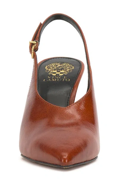 Vince Camuto Meristi Slingback Pointed Toe Wedge Pump In Animal Print