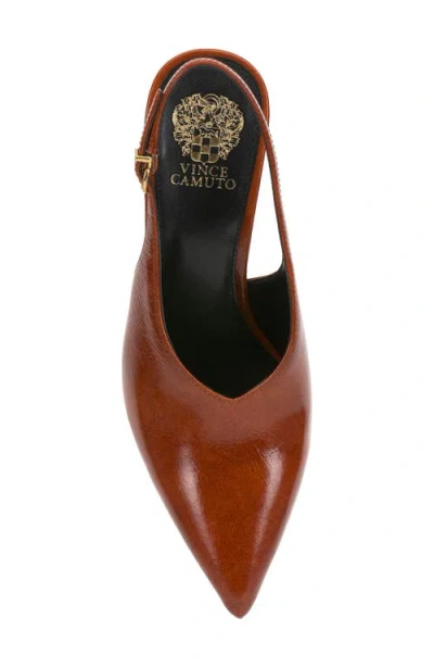 Vince Camuto Meristi Slingback Pointed Toe Wedge Pump In Animal Print