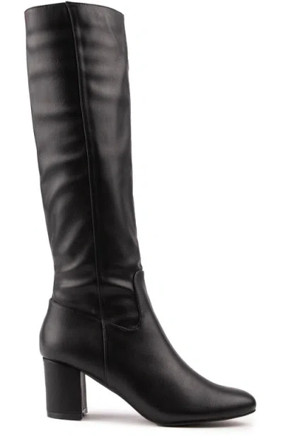 V.gan London Vegan Avocado Knee-high Boot In Black