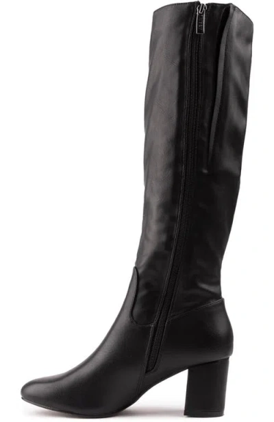V.gan London Vegan Avocado Knee-high Boot In Black