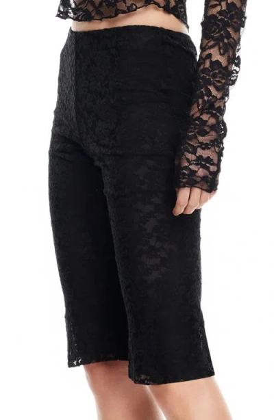 Lioness Babydoll Lace Capri Pants In Black