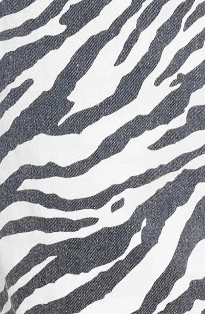 Lioness Top Model Zebra Stripe Low Rise Baggy Jeans In Multi