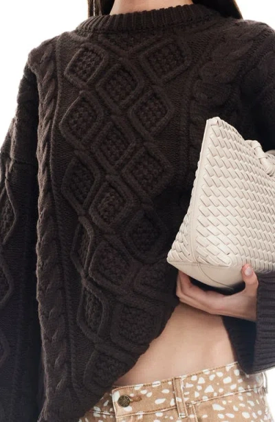 Lioness Gigi Oversize Cable Stitch Sweater In Black