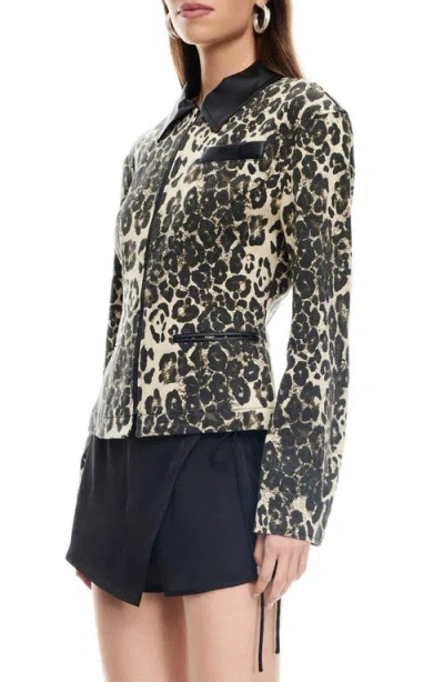 Lioness Soho Leopard Print Jacket In Multi