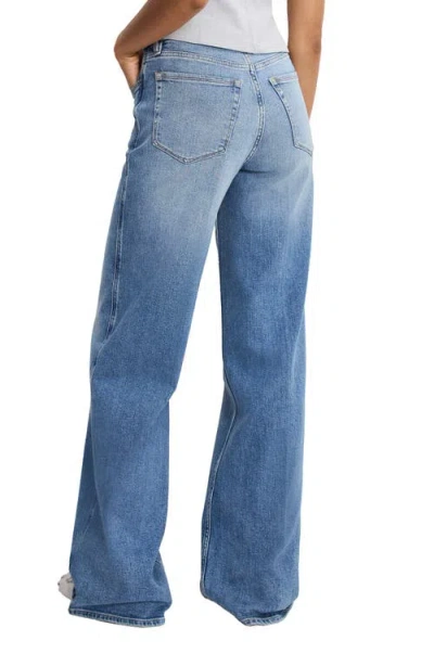 Good American Good Skate Wide Leg Jeans In Blue