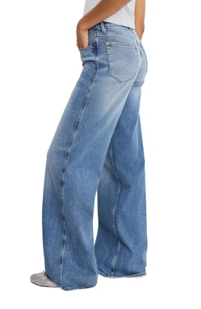 Good American Good Skate Wide Leg Jeans In Blue