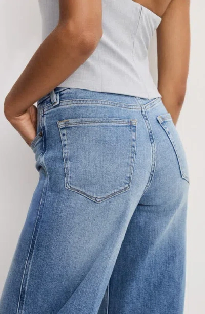 Good American Good Skate Wide Leg Jeans In Blue