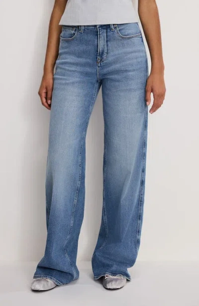 Good American Good Skate Wide Leg Jeans In Blue