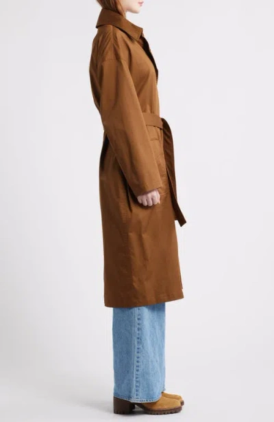 Rag & Bone Rue Stretch Cotton Trench Coat In Brown