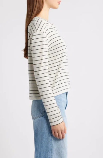 Rag & Bone /jean The Knit Stripe Boxy Cardigan In Multi