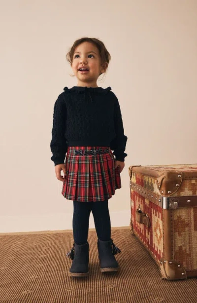 Next Kids' Bow Cotton & Cashmere Sweater In Blue