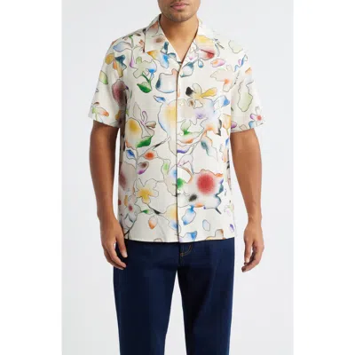 Ps By Paul Smith Ps Paul Smith Casual Fit Floral Short Sleeve Button-up Shirt In Multi