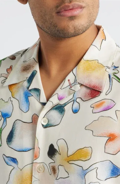 Ps By Paul Smith Ps Paul Smith Casual Fit Floral Short Sleeve Button-up Shirt In Multi