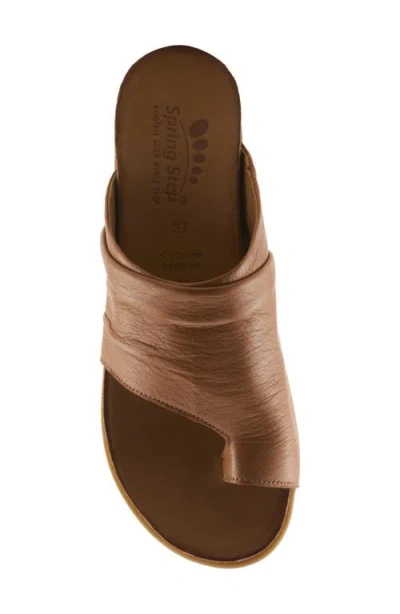 Spring Step Bates Slide Sandal In Brown