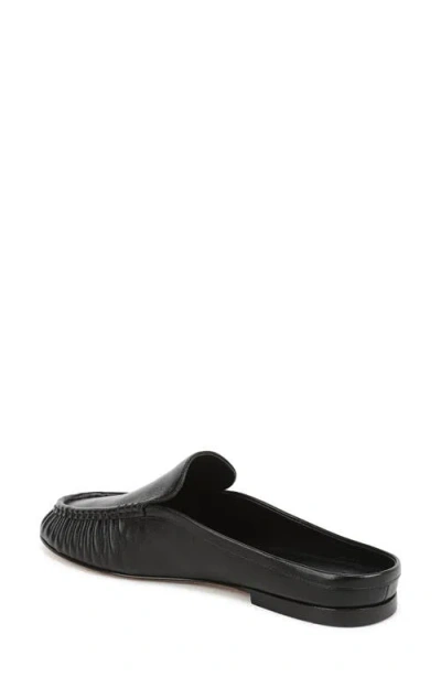 Vince Tevin Ruched Apron Toe Mule In Black