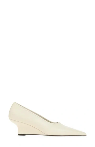 Totême Toteme Pointed Nappa Leather Wedge Pumps In Multi