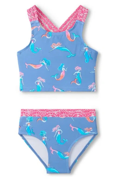 Hatley Kids' Salty Mermaids Two-piece Swimsuit In Blue