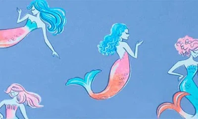 Hatley Kids' Salty Mermaids Two-piece Swimsuit In Blue