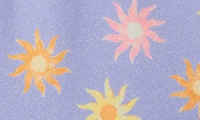 Hatley Kids' Faded Suns Rashguard One-piece Swimsuit In Purple