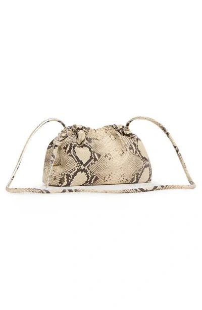 Mansur Gavriel Mini Cloud Snakeskin Embossed Leather Clutch In Animal Print