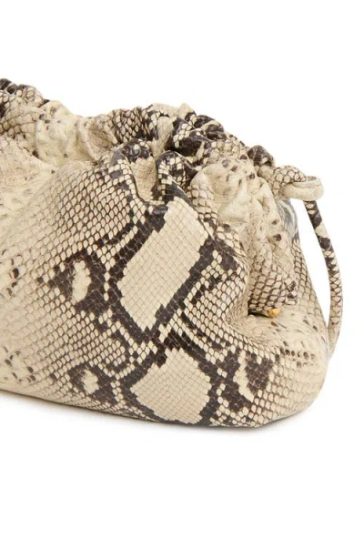Mansur Gavriel Mini Cloud Snakeskin Embossed Leather Clutch In Animal Print