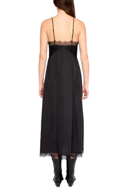 Zadig & Voltaire Ridar Silk Slipdress In Black