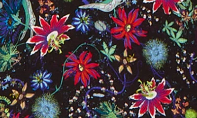 Zadig & Voltaire Torny Virgin Garden Print Split Neck Top In Multi