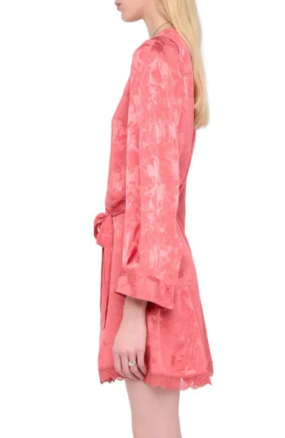 Zadig & Voltaire Ramasco Horse Pattern Jacquard Silk Minidress In Pink