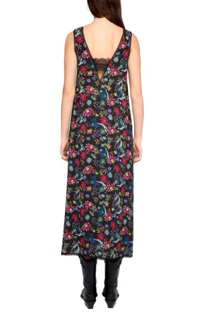 Zadig & Voltaire Renzo Lace-panel Floral-print Maxi Dress In Multi