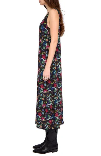 Zadig & Voltaire Renzo Lace-panel Floral-print Maxi Dress In Multi