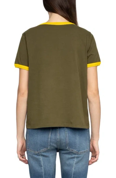 Zadig & Voltaire Womens Tilleul Alys Text-print Cotton T-shirt In Black