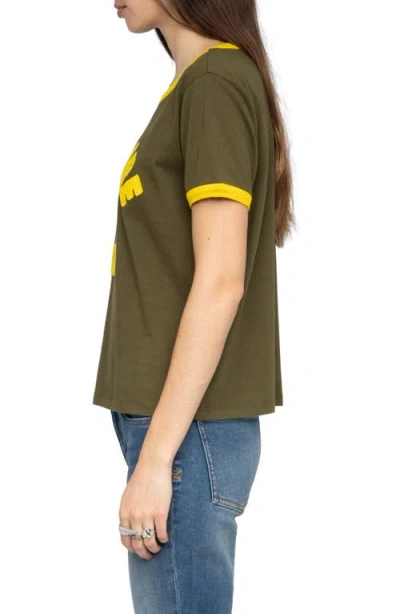 Zadig & Voltaire Womens Tilleul Alys Text-print Cotton T-shirt In Black