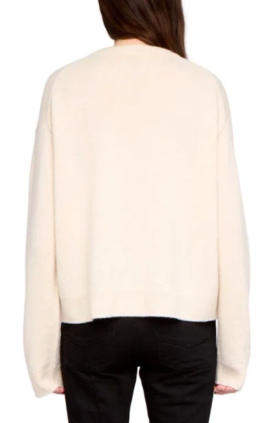Zadig & Voltaire Womens Eggshell Markuz Heart-intarsia Cashmere Jumper In Neutral