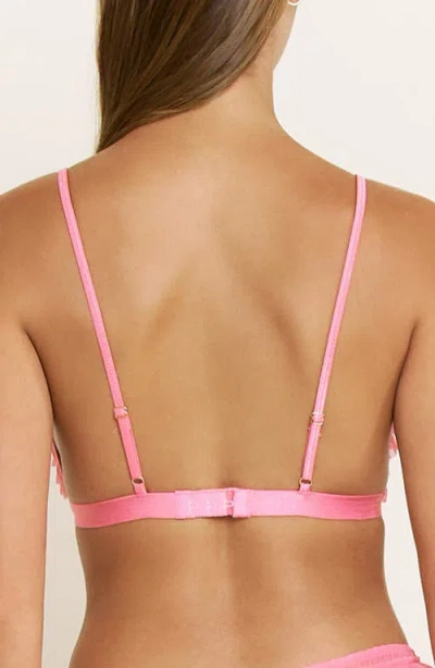 Honeydew Rumba Ruffle Triangle Bralette In Pink