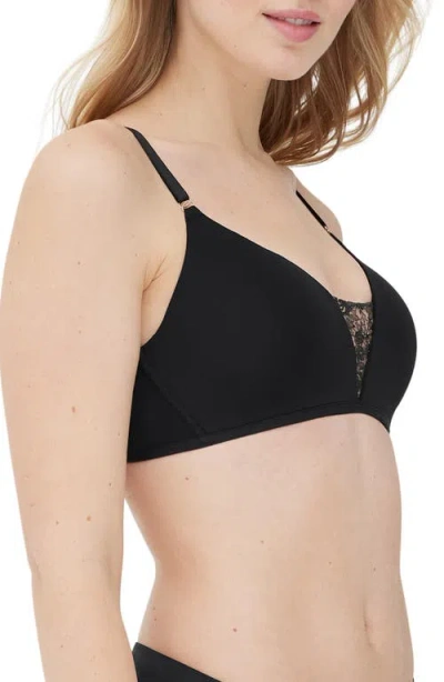 Skarlett Blue Entice Wireless Push-up Bra In Black
