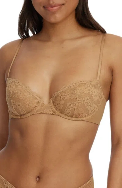 Skarlett Blue Impress Balconette Underwire Bra In Brown