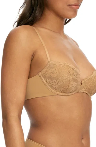 Skarlett Blue Impress Balconette Underwire Bra In Brown
